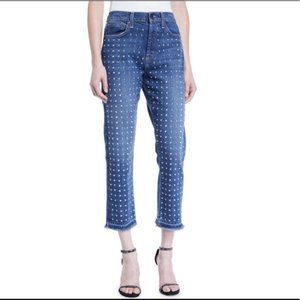 ao.la by alice + olivia studded ankle jeans NWOT